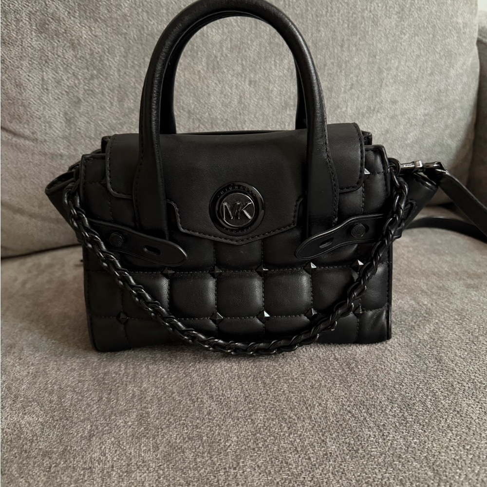 Michael Kors Black Quilted Leather Satchel - Picture 6 of 6